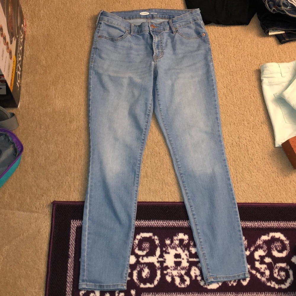 light blue denim jeans